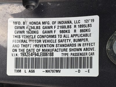 2020 Honda Insight Touring CVT