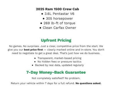 2025 RAM 1500 Big Horn 4x4 Crew Cab 5'7 Box