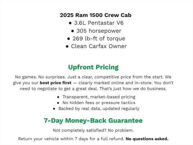 2025 RAM 1500 Big Horn 4x4 Crew Cab 5'7 Box