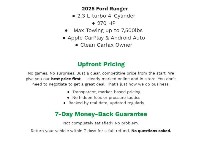 2025 Ford Ranger LARIAT 4WD SuperCrew 5' Box