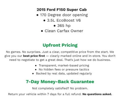 2015 Ford F-150 4WD SuperCab 145 XLT