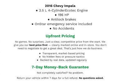 2016 Chevrolet Impala 4dr Sdn LT w/2LT