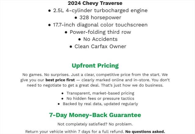 2024 Chevrolet Traverse 4dr RS w/2RS