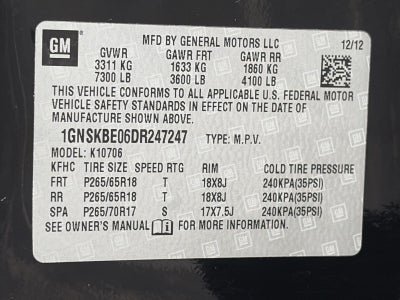 2013 Chevrolet Tahoe 4WD 4dr 1500 LT