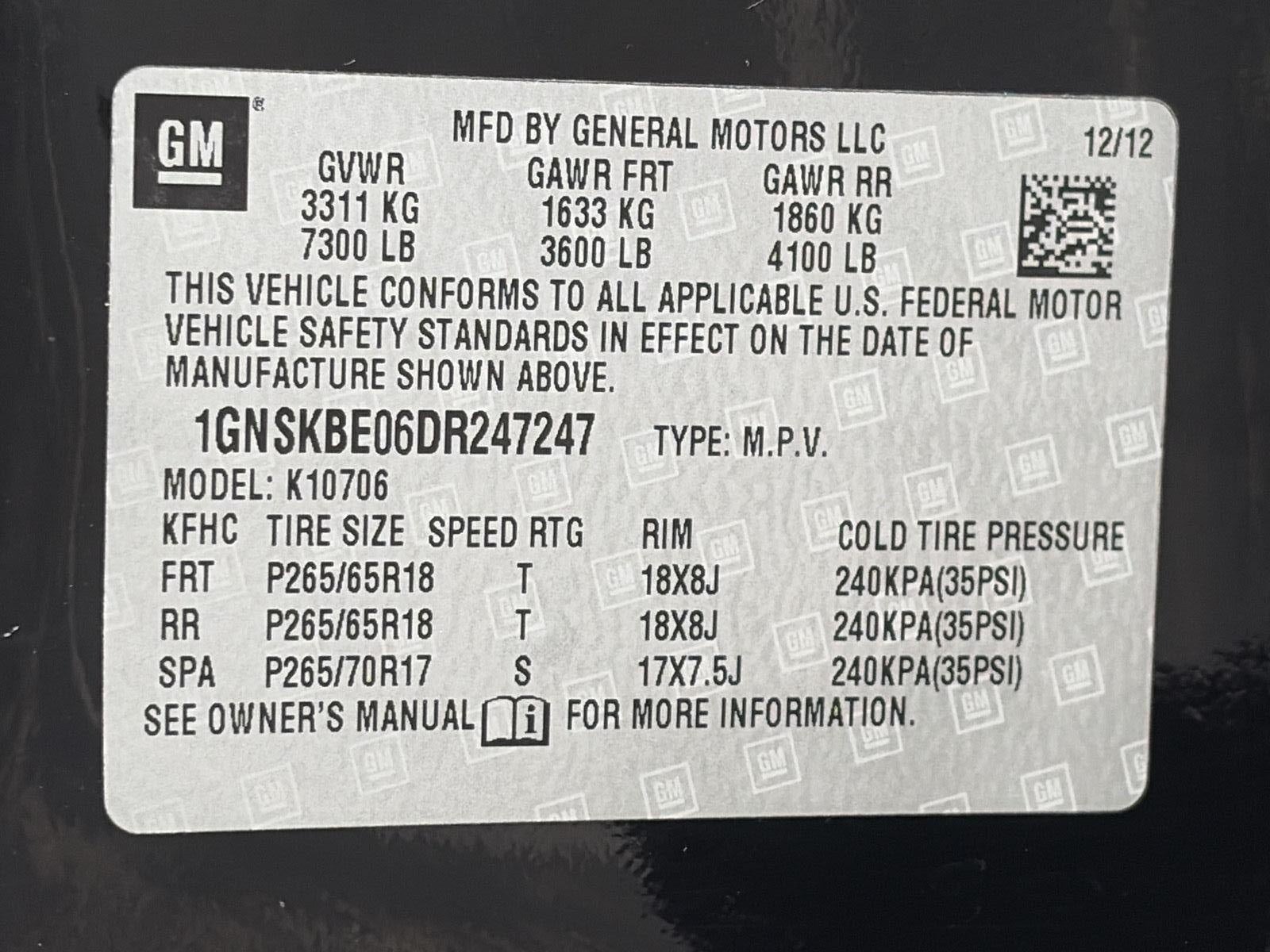 2013 Chevrolet Tahoe 4WD 4dr 1500 LT