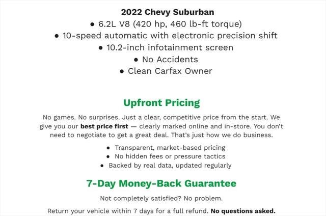 2022 Chevrolet Suburban 4WD 4dr High Country