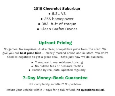 2016 Chevrolet Suburban 4WD 4dr 1500 LTZ