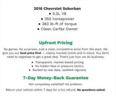 2016 Chevrolet Suburban 4WD 4dr 1500 LTZ