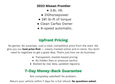 2023 Nissan FRONTIER CREW CAB PICKUP - SHORT BED