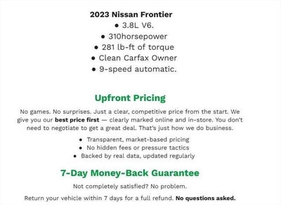 2023 Nissan Frontier Crew Cab 4x4 PRO-4X Auto