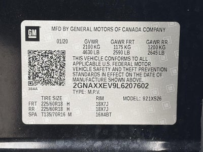 2020 Chevrolet Equinox AWD 4dr Premier w/1LZ