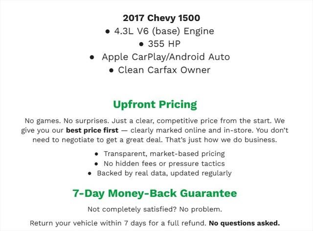 2017 Chevrolet Silverado 1500 4WD Crew Cab 143.5 LT w/2LT