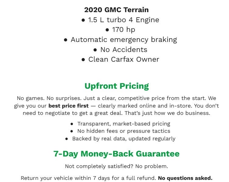 2020 GMC Terrain AWD 4dr SLT