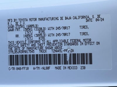 2024 Toyota TACOMA 4WD SR5