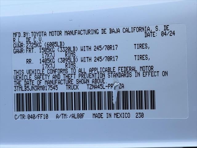 2024 Toyota TACOMA 4WD SR5