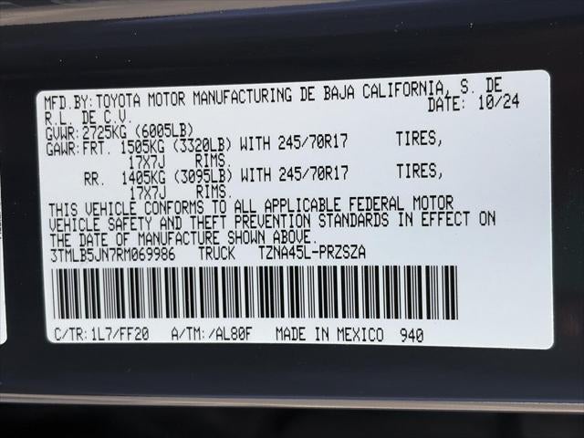 2024 Toyota TACOMA 4WD SR5