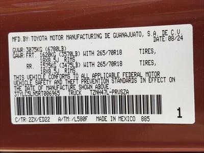 2024 Toyota Tacoma 4WD TRD Pro Hybrid Double Cab 5' Bed AT