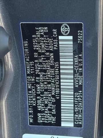 2016 Toyota Camry Hybrid 4dr Sdn LE