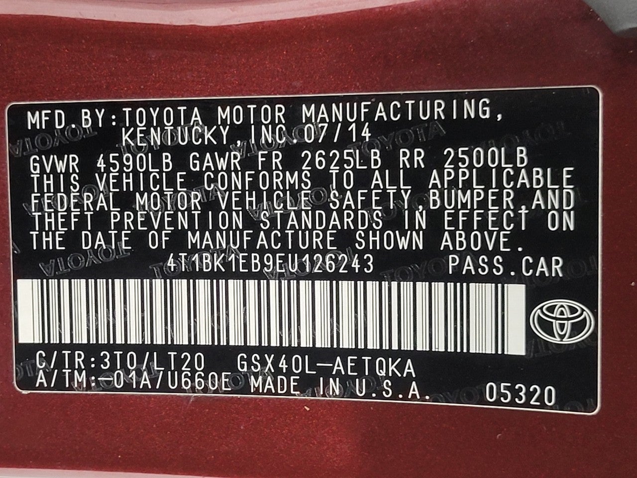 2014 Toyota Avalon 4dr Sdn XLE Touring