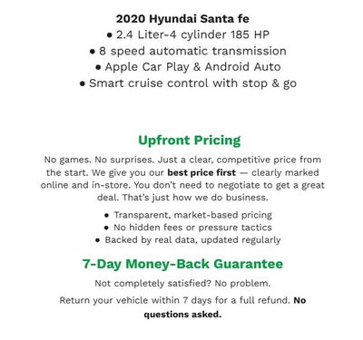 2020 Hyundai Santa Fe Limited 2.0T Auto FWD