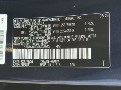 2025 Toyota Grand Highlander LE FWD