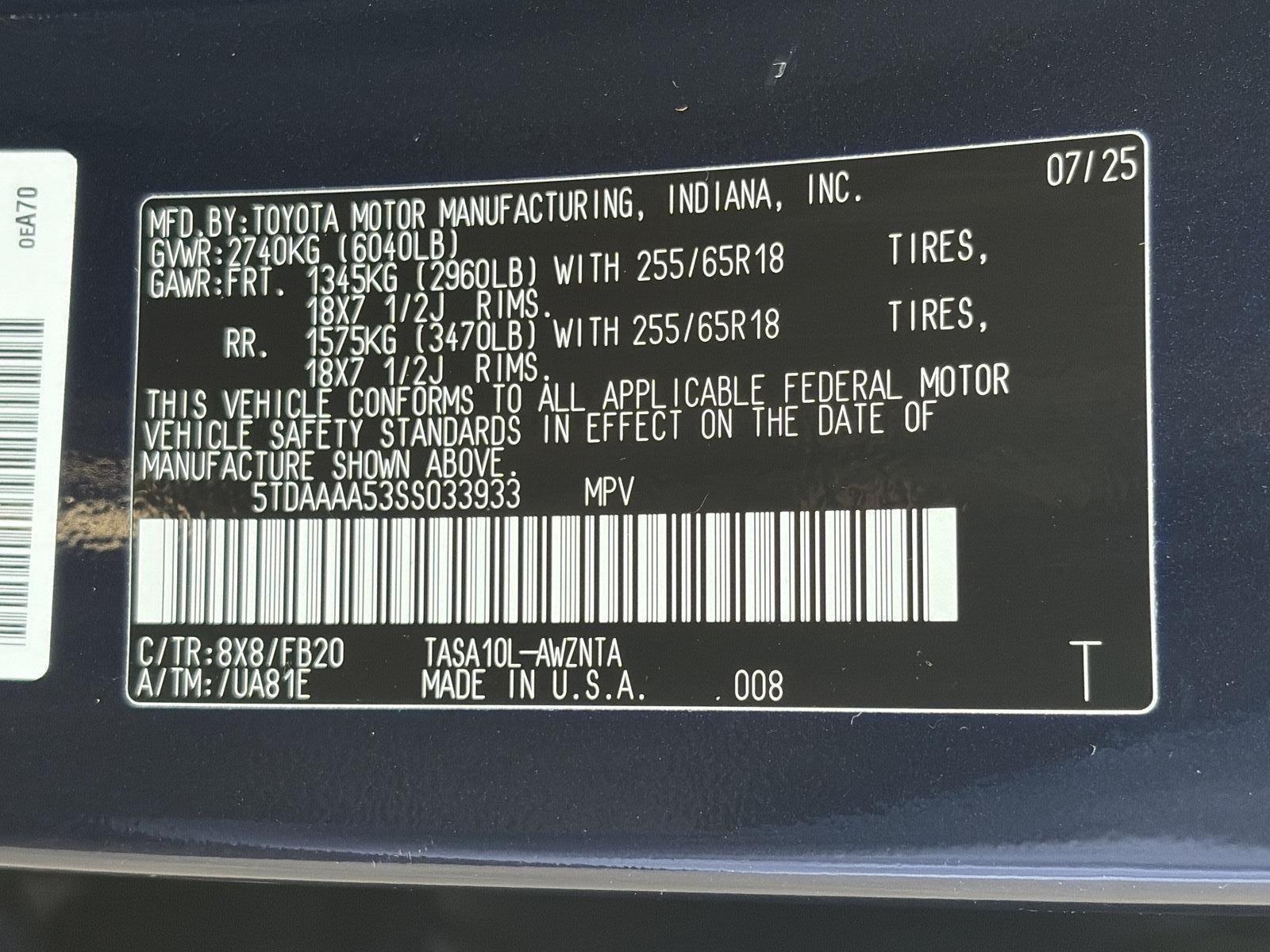 2025 Toyota Grand Highlander LE FWD