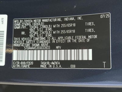 2025 Toyota Grand Highlander LE FWD