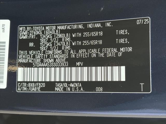 2025 Toyota Grand Highlander LE FWD