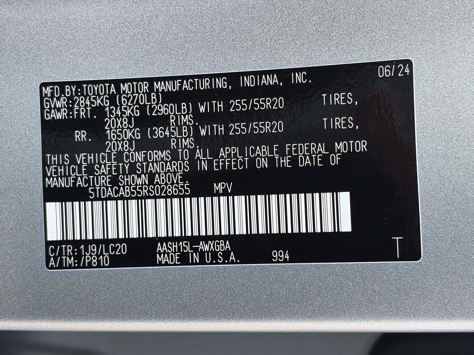 2024 Toyota Grand Highlander Hybrid Limited AWD