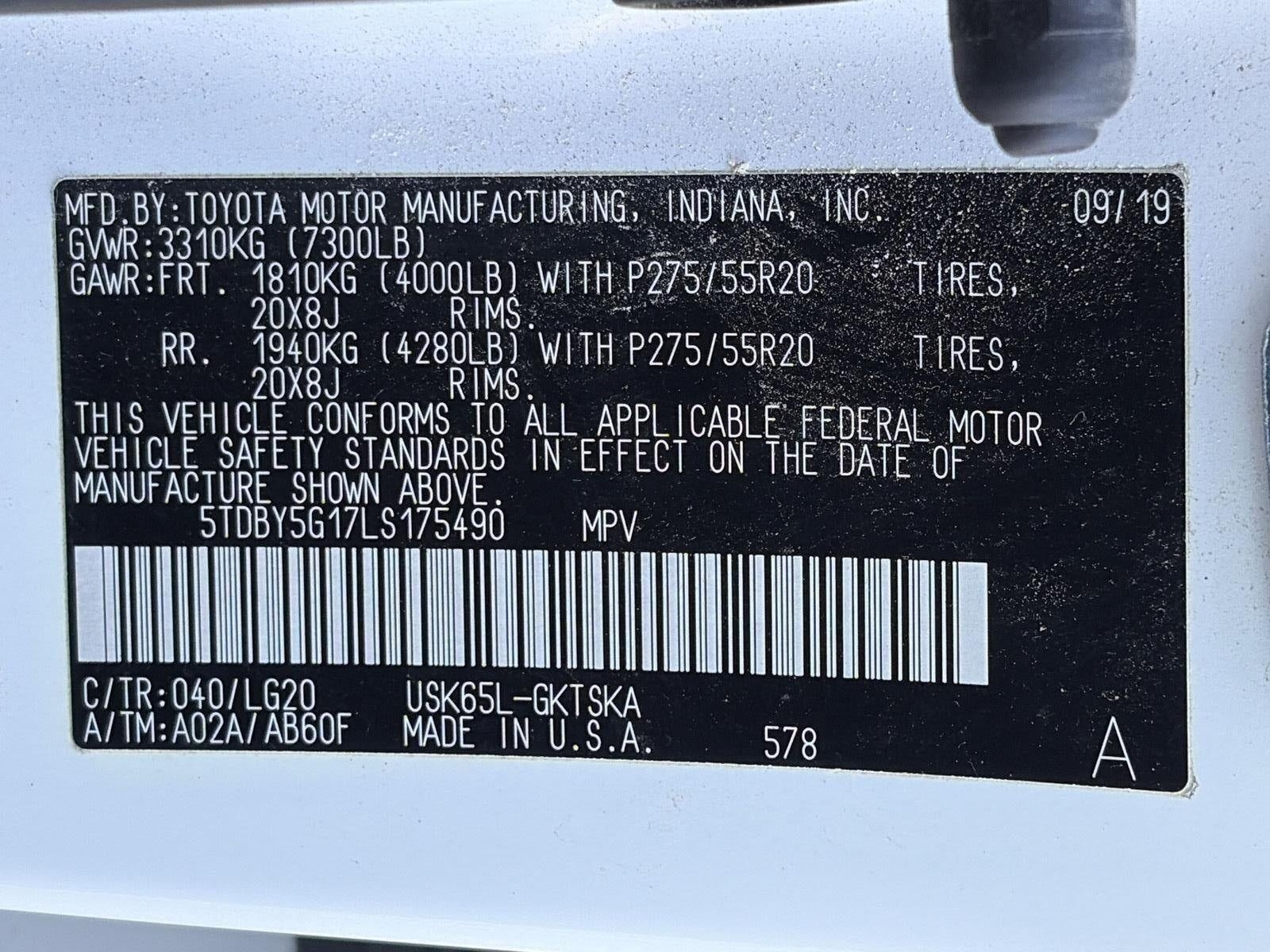 2020 Toyota Sequoia TRD Sport 4WD