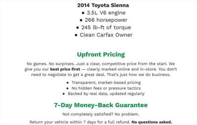 2014 Toyota Sienna 5dr 7-Pass Van V6 LE AAS FWD