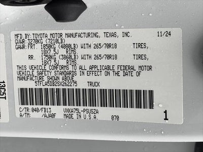 2025 Toyota Tundra 4WD SR5 CrewMax 5.5' Bed