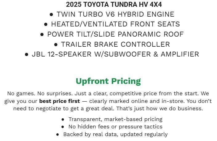 2025 Toyota Tundra 4WD 1794 Edition Hybrid CrewMax 5.5' Bed