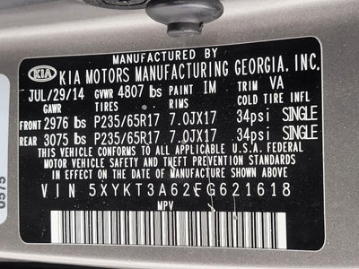 2015 Kia Sorento 2WD 4dr I4 LX
