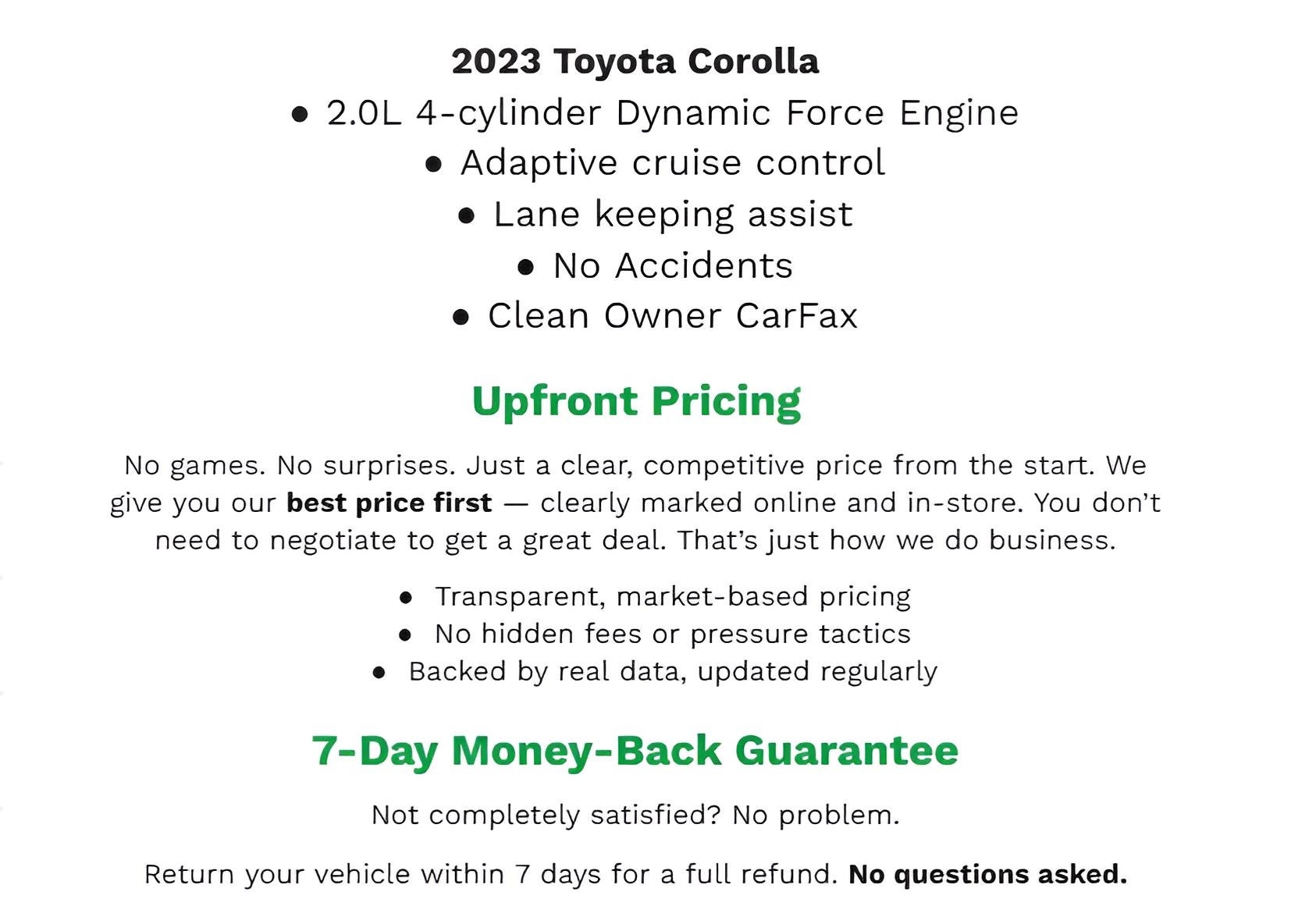 2023 Toyota Corolla LE CVT