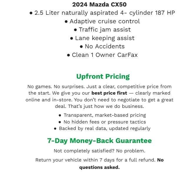 2024 Mazda Mazda CX-50 2.5 Turbo Premium Plus Package AWD