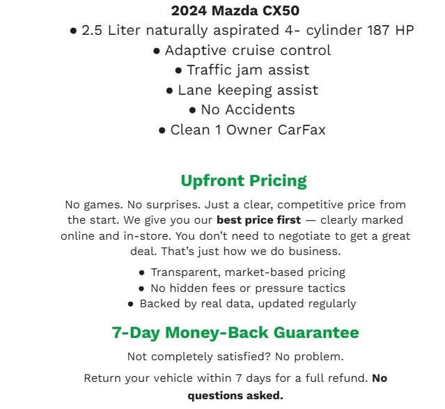 2024 Mazda Mazda CX-50 2.5 Turbo Premium Plus Package AWD