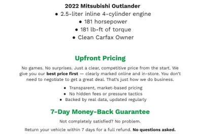 2022 Mitsubishi Outlander SE S-AWC