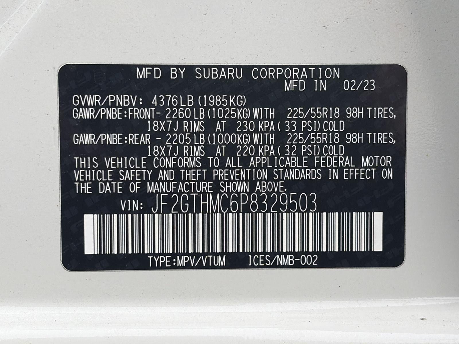 2023 Subaru Crosstrek Limited CVT