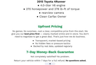 2015 Toyota 4Runner 4WD 4dr V6 Limited