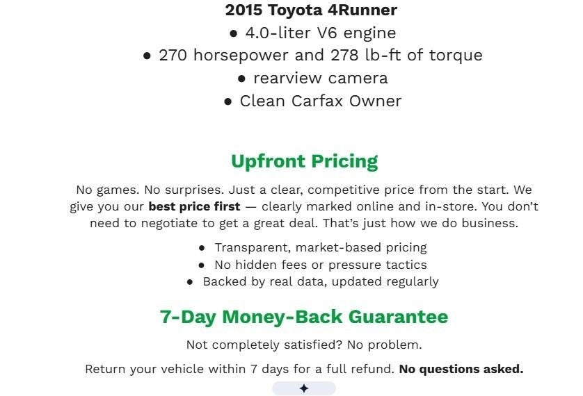 2015 Toyota 4Runner 4WD 4dr V6 Limited