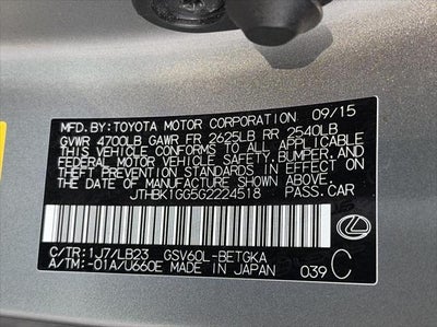 2016 Lexus ES 350 4dr Sdn