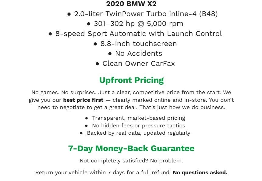 2020 BMW X2 M35i Sports Activity Coupe