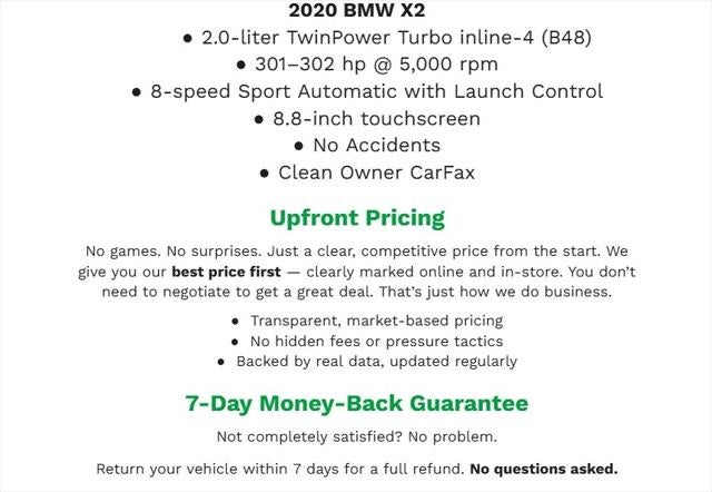 2020 BMW X2 M35i Sports Activity Coupe