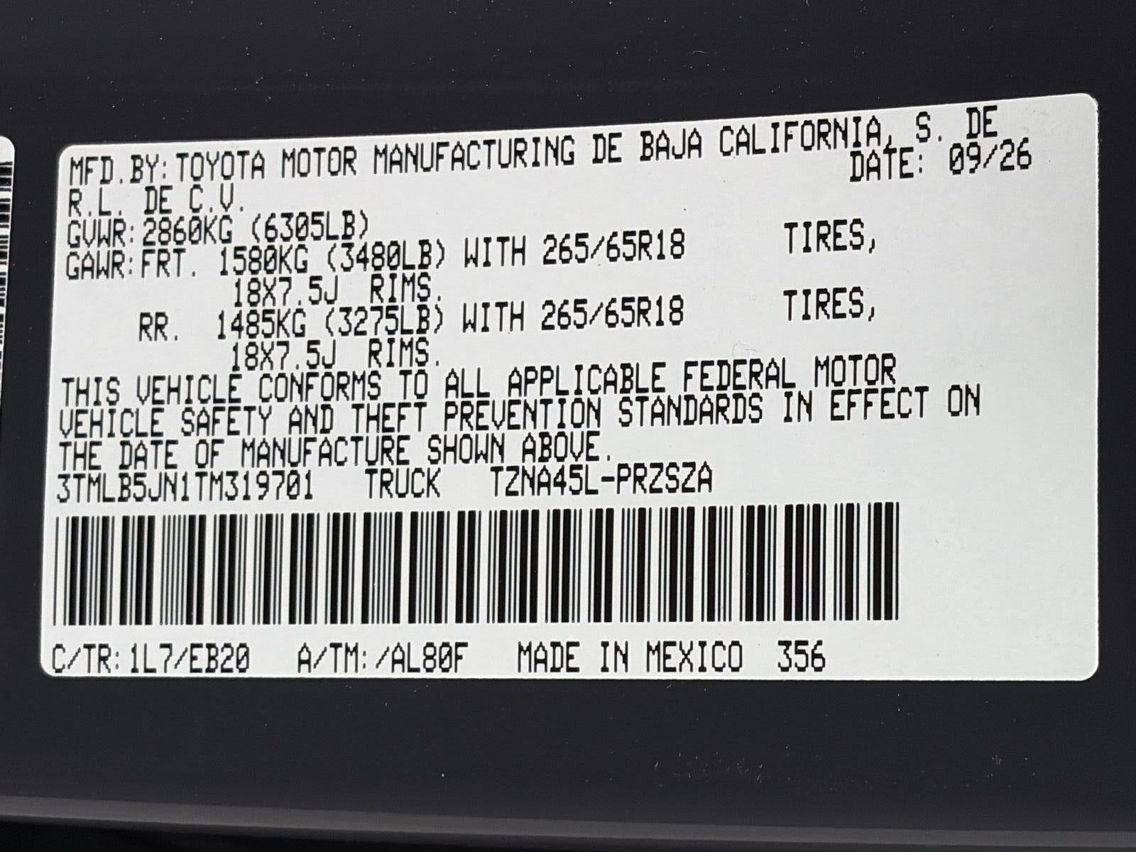 2026 Toyota Tacoma Limited