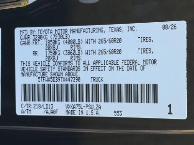2026 Toyota Tundra Limited